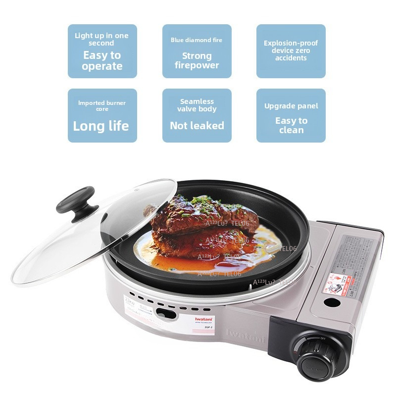 Camping Cooking Gas Stove - Tragbarer Windgeschützter Gasbrenner ZGP-2 für Outdoor-Camping