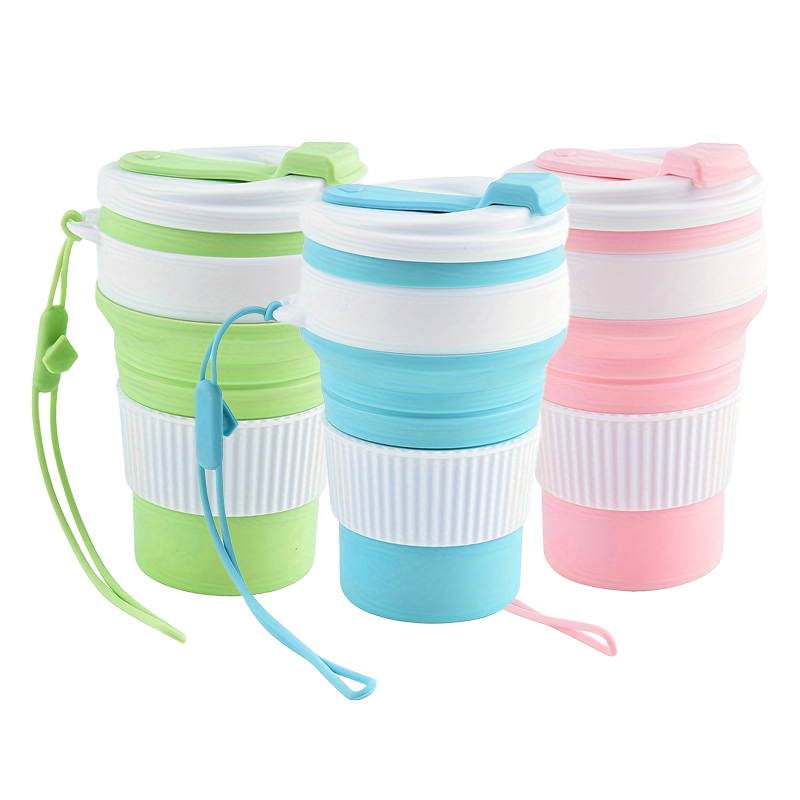 Camping Cooking Pot - Zusammenklappbarer Silikon-Reisebecher, Wiederverwendbarer Faltbarer Wasserbecher mit