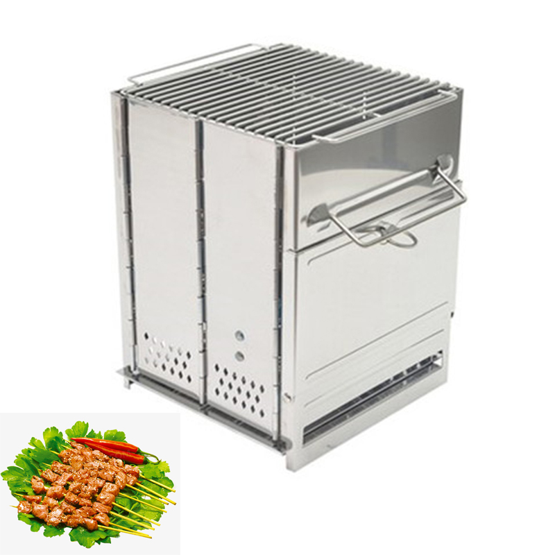 Camping Outdoor Cooking Equipment - Holzofen für Outdoor-Camping, Zerlegbarer Tragbarer Picknick-Ofen,