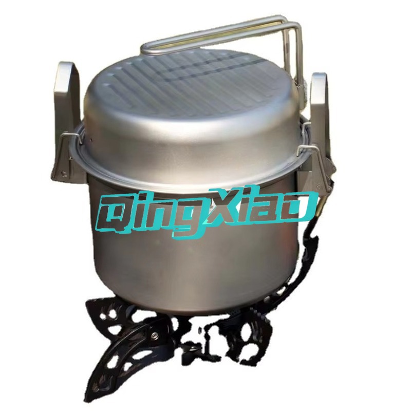 Camping Cooking Pot - Multifunktionaler Camping-Kochtopf aus 304 Edelstahl für