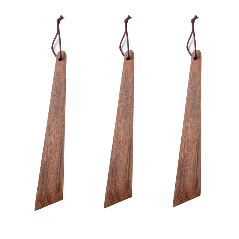Camping Cooking Roll - Holz Spatel Tragbare Turner Akazienholz Flipper