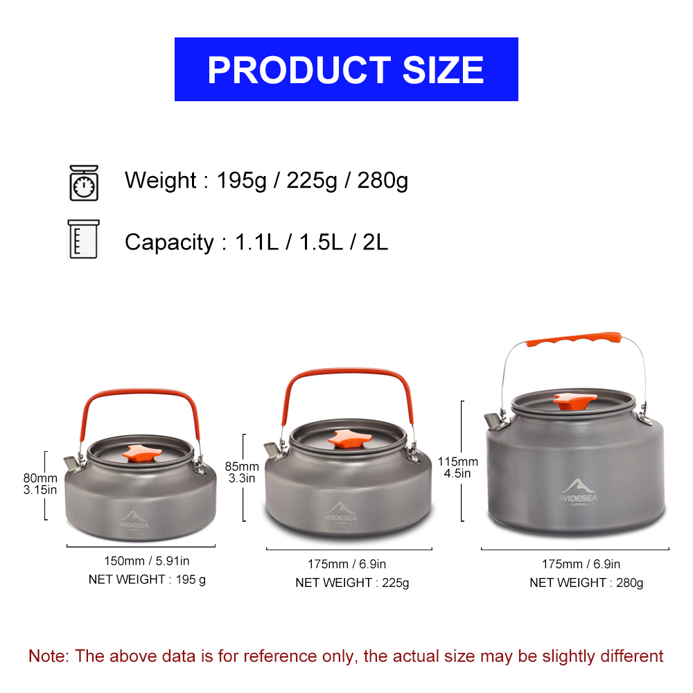 Widesea 1,1 L 2L 1,5 L Camping – Camping Cooking Pot Set Bewertung und Preis