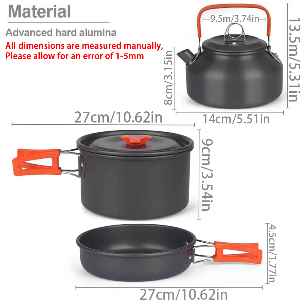 1 stücke/1 satz Camping Kochge – Camping Cooking Tin Bewertung und Preis